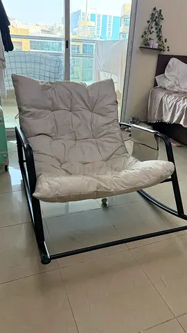 Comfortable Modern Rocking Chair with Padded Cushion