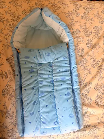 Cotton blue Baby sleeping bags/carrying nest for new borns and infants