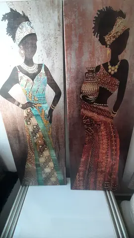 Beautiful Woman Wall Art, Vertical Canvas Painting 90x30 AED150