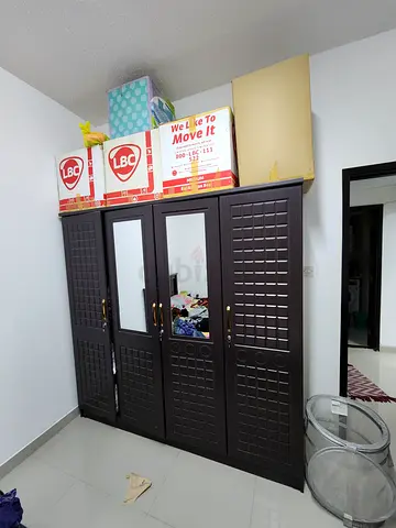 Dark Brown 4-Door Wardrobe / Armoire - Good Condition and 2 Door Wadrobe both for 400