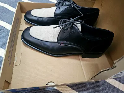 Bally Italy Mens Leather  Canvas Dress Shoes – Size EU 42 / US 9 – Excellent Condition