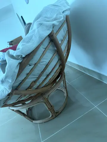 Rattan Papasan Chair with Cushion - perfect Condition