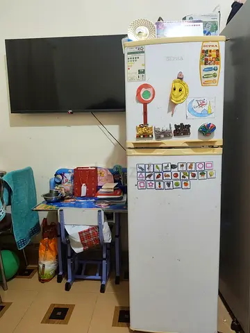 Used Double-Door Refrigerator (White) - Good Working Condition