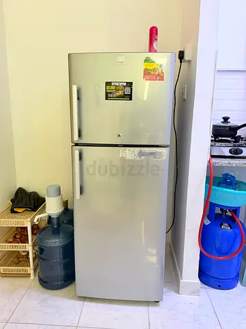 Silver Top-Freezer Refrigerator - Good Condition, 2-Door