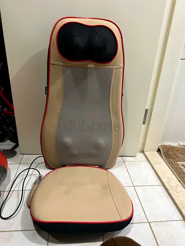 Portable full-back massage seat with footrest - gently used