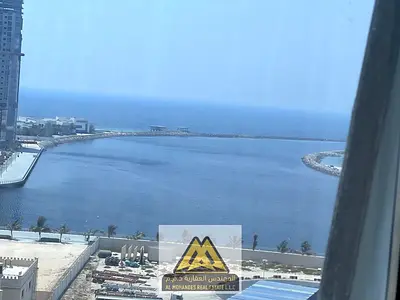 شقة غرفه وصالة اطلاله بحرية ليوارة كورنيش عجمان قريب من جميع الخدمات والأسواق والطرق الرئيسيه