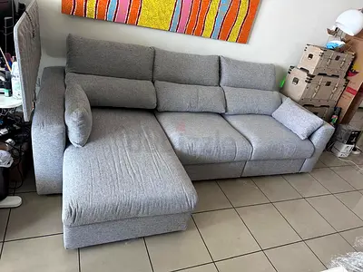 Ikea eskilstuna L shape sofa bed under storage