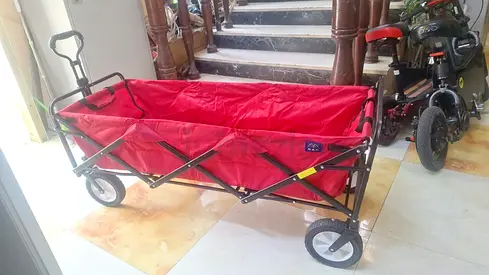 Foldable Red Collapsible Utility Wagon - Good Condition