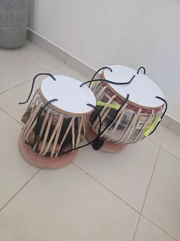 Pair of used Indian tablas (dayan and bayan) in good condition