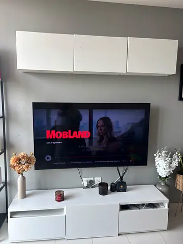 TV stand and shelf on the top (TV not included)