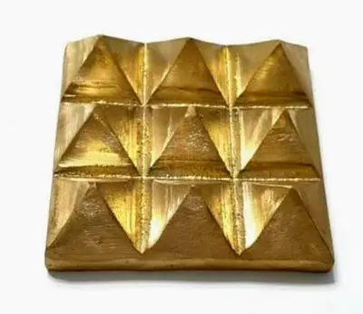 Vintage Brass Pyramid Tile / Decorative Metal Accent made from copper