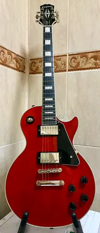 2024 Epiphone Les Paul Custom Figured Electric Guitar - Trans Red