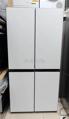 Samsung Bespoke 4-Door Side by Side digital inverter Refrigerator - Good Condition White Glass