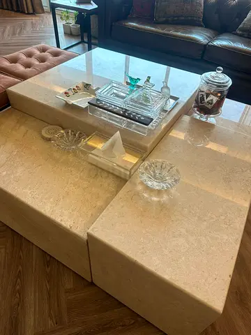Custom Made Natural Marble Modular Coffee Table | 4-Piece