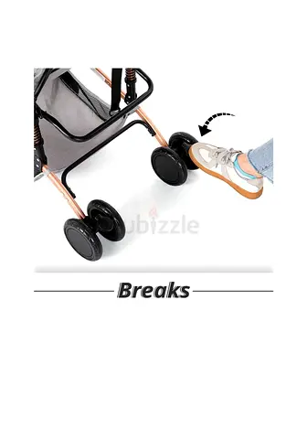 Lightweight Baby Stroller with Canopy and Storage Basket