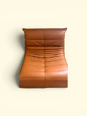 Togo Style Lounge Chair – Brown – Comfortable Modern.