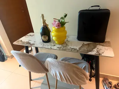Marble long table .perfect for hall way or in kitchen