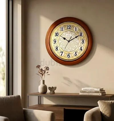 Fixed price Brand new Wooden Round Wall Clock with Vintage Dial — 16x16inches