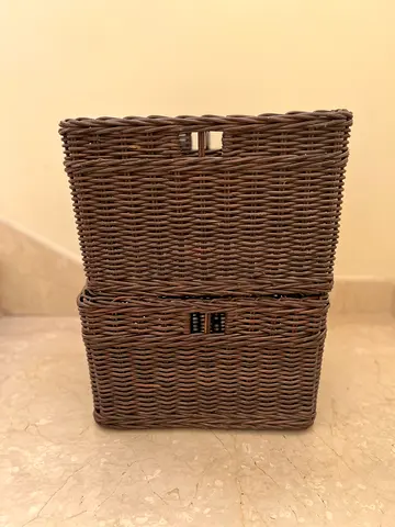 IKEA rattan storage baskets