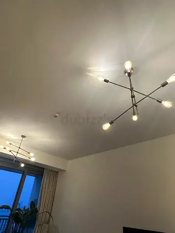 Two Modern Ceiling Light Fixture - Brass gold