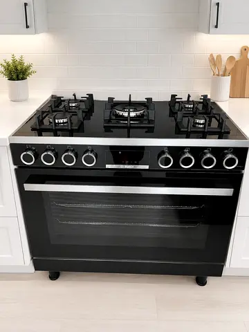 Free delivery Bosch series 8 gas range with oven - black glass top 90x60 cm