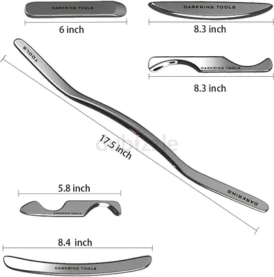 DARKRING Muscle Scraper Tool Set (6-Piece) for deep Tissue Massage