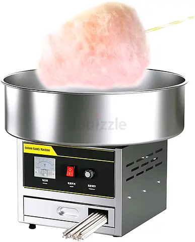 Candy Machine Electric 1200W Commercial Maker with Stainless Steel Bowl, Sugar Scoop, and Sto