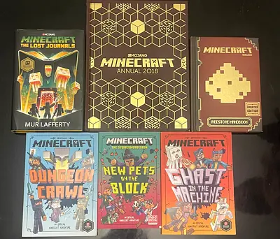 Collection of Minecraft Books including Annual 2018 and Handbooks