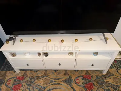 IKEA HEMNES TV bench, white stain, 148x47x57 cm - good condition