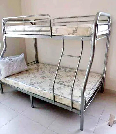 Metal Bunk Bed with Twin over Full Mattresses - brand new