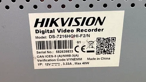 Hikvision DS-7216HQHI-F2/N Digital Video Recorder (16ch) - Used
