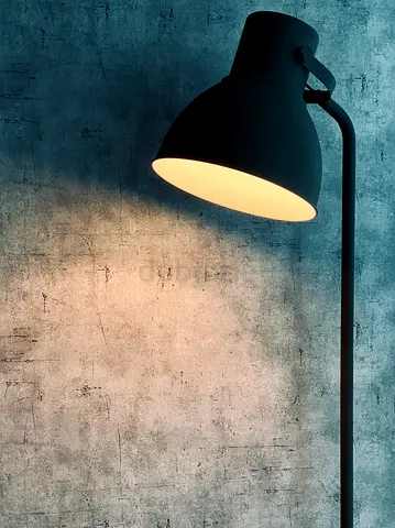 Ikea Modern Black Floor Lamp with Adjustable Head
