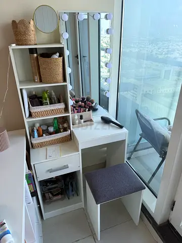 Make up table and mirror and cabinet