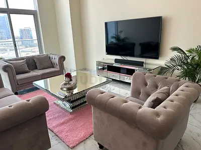 Velvet Chesterfield Sofa Set + Coffee Table
