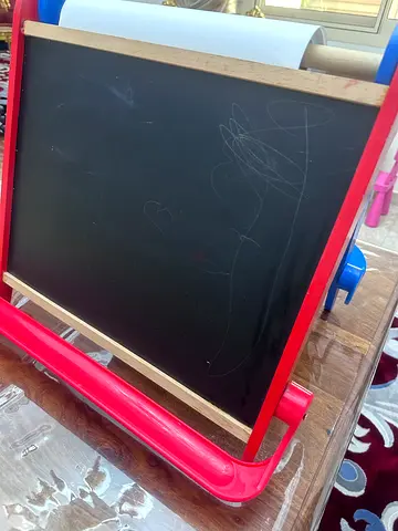 Kids Double-Sided Art Easel with Chalkboard and Paper Roll