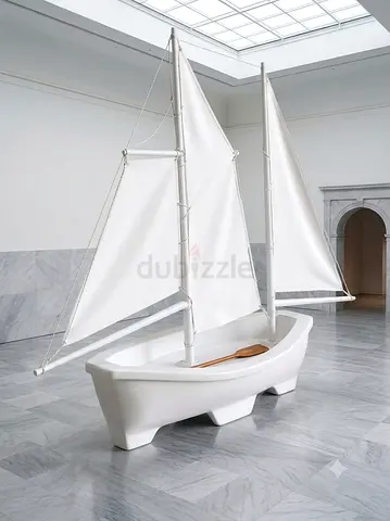 White Sailboat Bathtub (Decorative / Unique Freestanding Tub)