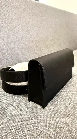 PRADA Saffiano Leather Belt Bag / Waist Bag – Black – Excellent Condition