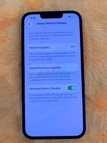 iPhone 14 128gb 86 battery health
