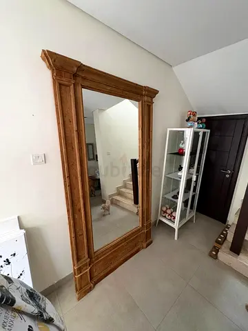 Large Rustic Full-Length Wooden Framed Mirror. 220x119cm
