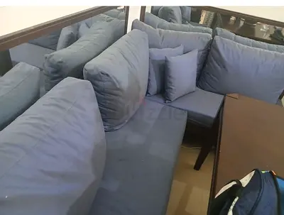 Navy blue couches