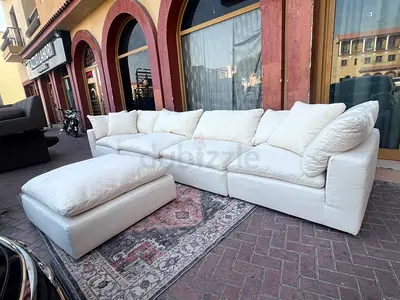 Marina Home Luscious feather 🪶 filled modular sofa with footstool
