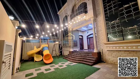 A golden opportunity to own a villa with personal finishing, including electricity, water, and air conditioners, located in front of Ajman Academy and