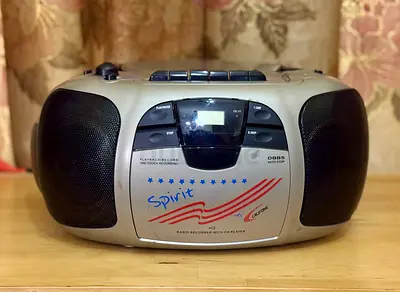Portable Spirit Boombox with CD Player and Radio - Good Working Condition