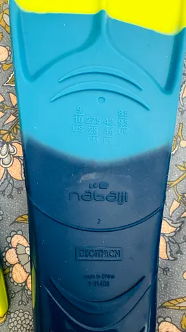 Pair of Decathlon Nabaji Swim Fins - Size 9/10 (EU 43/44)