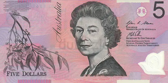 AUSTRALIA 5 DOLLARS BANKNORE 2013