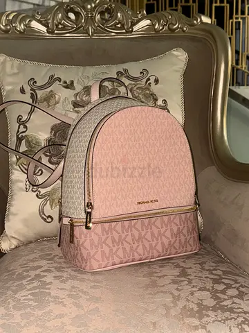 Pink Michael Kors Monogram Mini Backpack