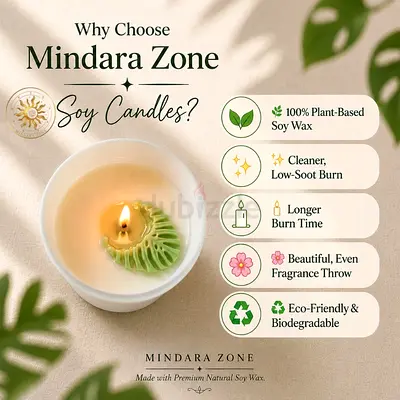 Handmade Soy Candle - Natural, Long Burn, Eco-Friendly