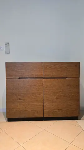 Solid Wood Sideboard / Storage Cabinet - 2 Door, 2 Drawer, Oak Finish