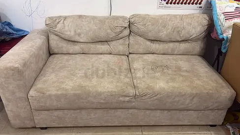 Beige 2-Seater Sofa - Compact, Comfortable, Good Condition