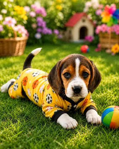 Beagle puppy available for adoption - friendly and playful